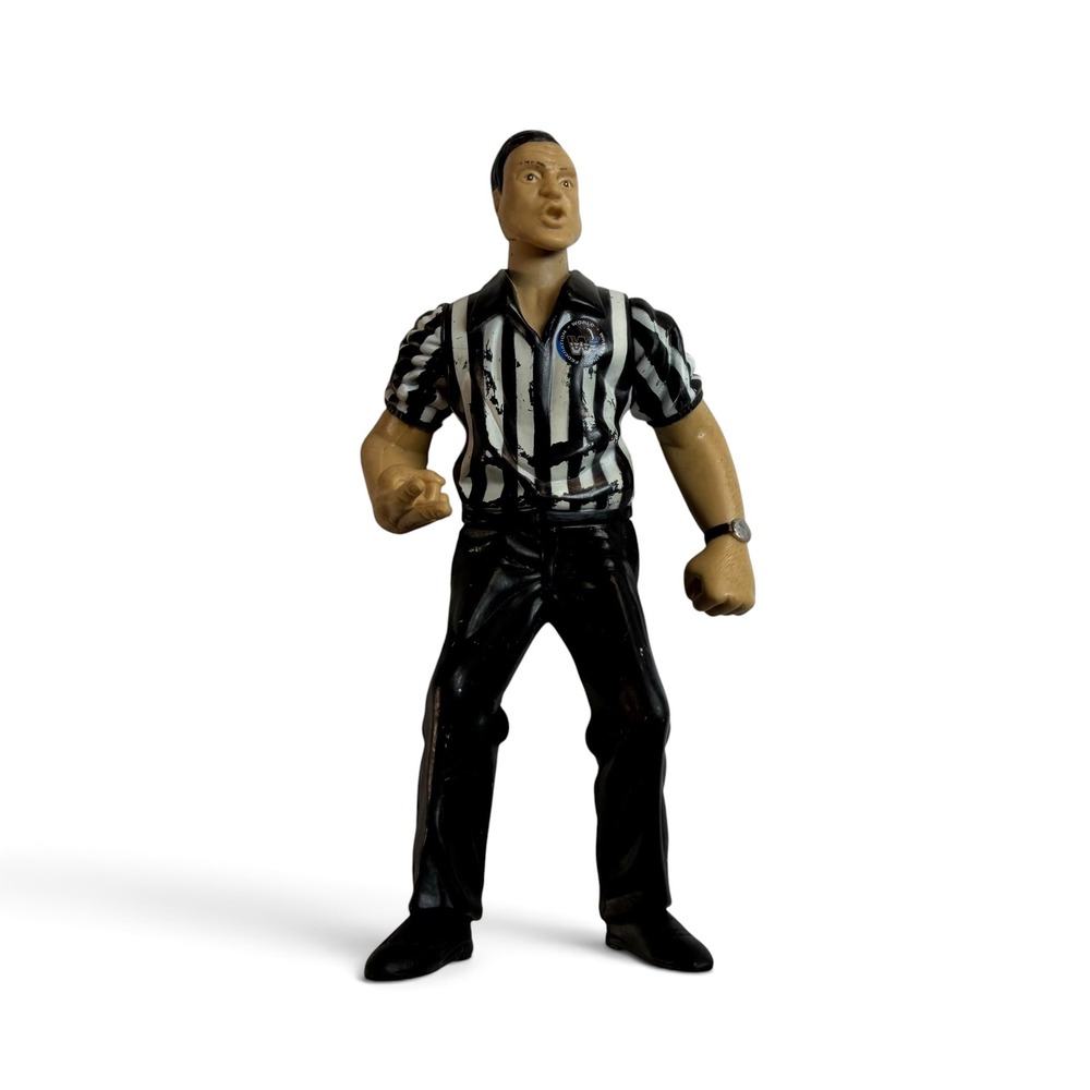Vintage 1997 Jakks Pacific WWF WWE Wrestling Referee Action Figure 6 inch